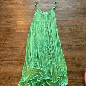 Pink Lily green dress with braided strap